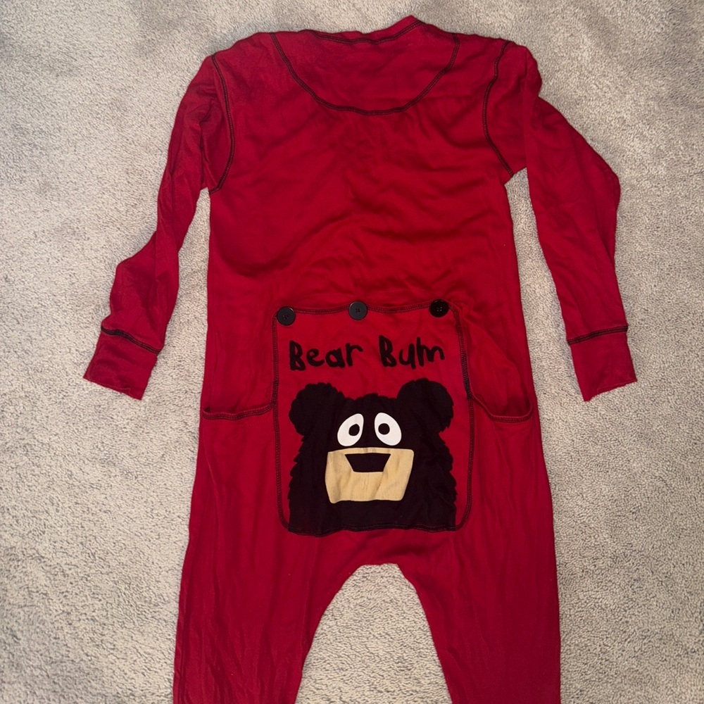 Bear Bum Adult Onesie Flapjack | Small | Red/Black - Picture 7 of 8